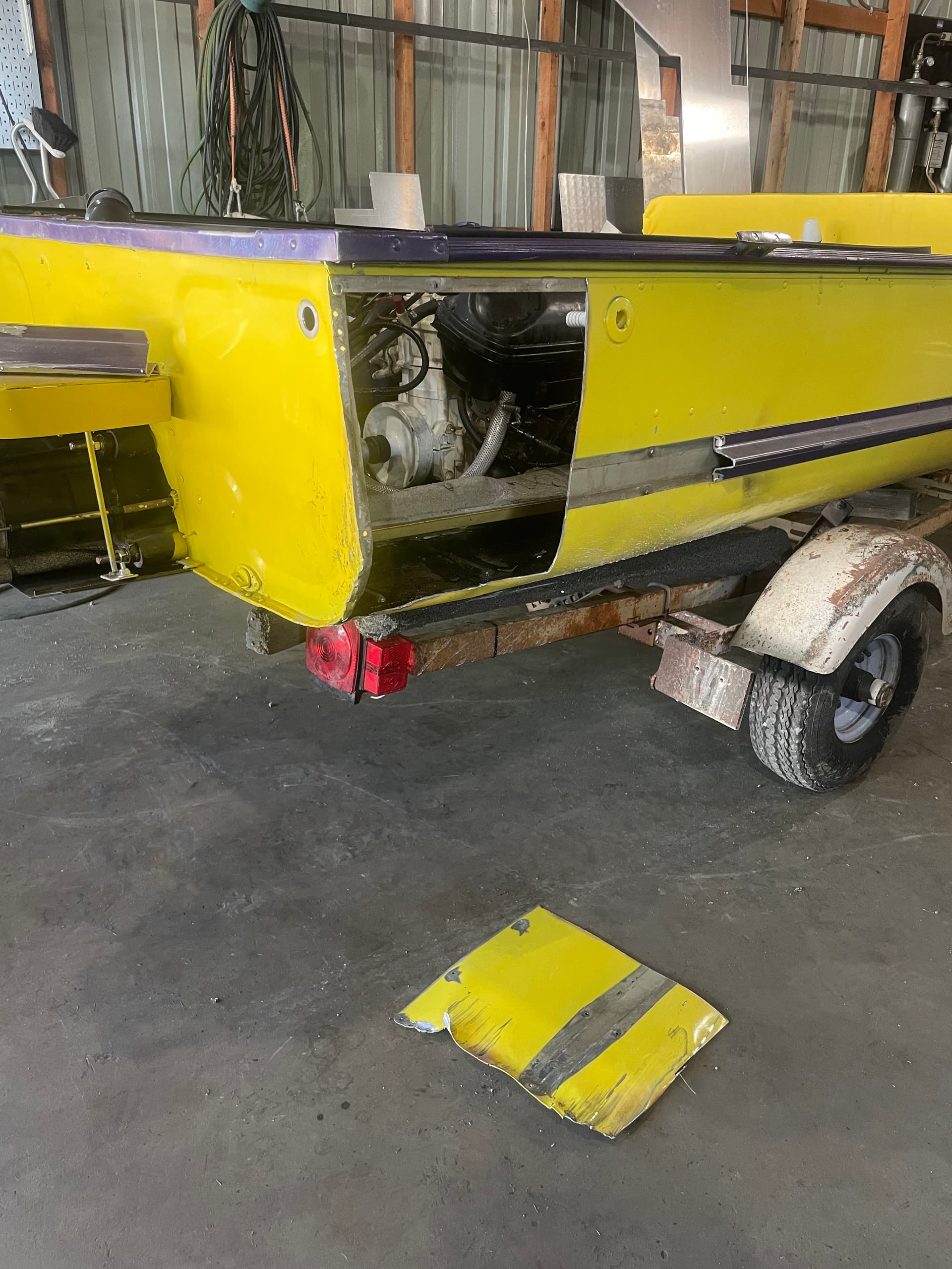 Gallery photos for Aluminum Boat Rear Section Repair Back on Track: Image #1